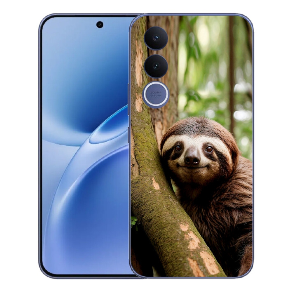 Gelový kryt mmCase na Vivo V70 FE - usměvavý lenochod