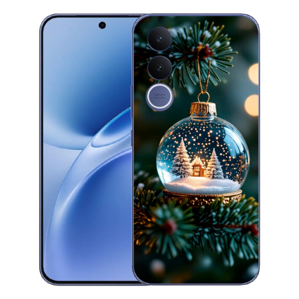 Gelový kryt mmCase na Vivo V70 FE - vánoční koule 2