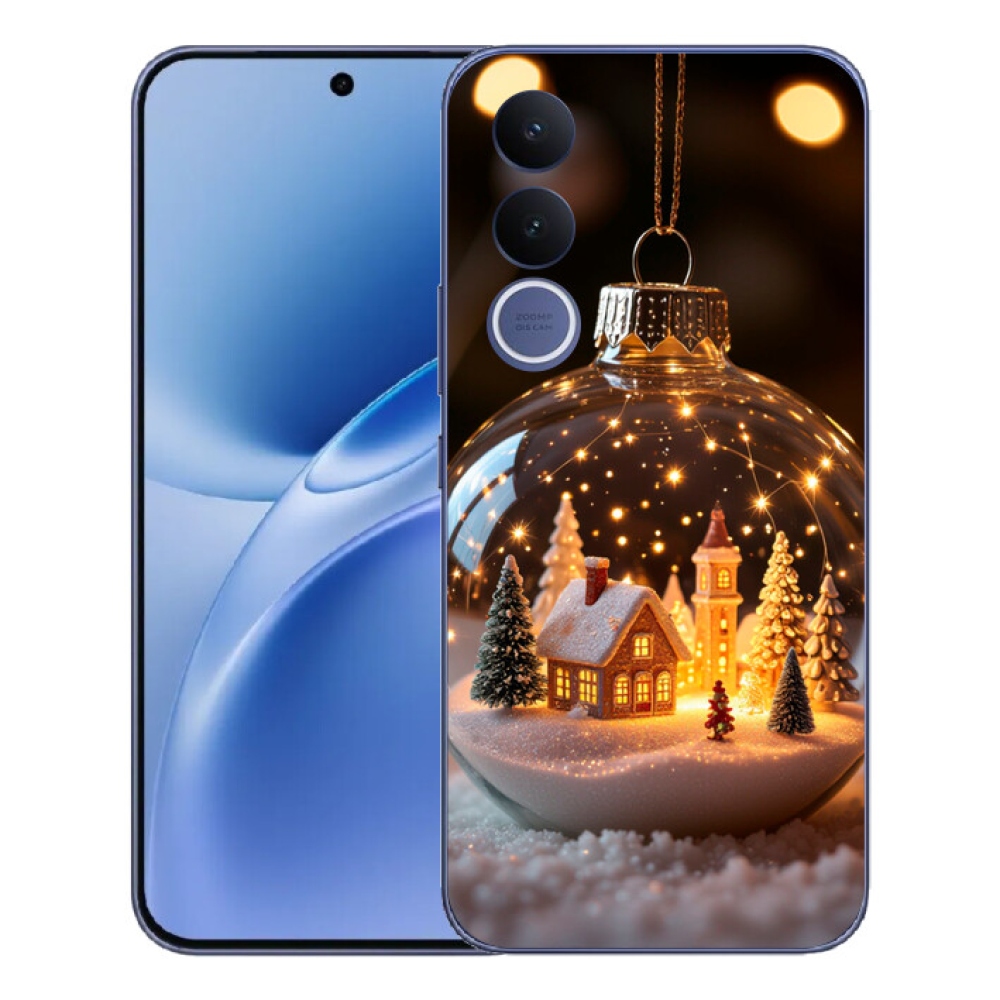 Gelový kryt mmCase na Vivo V70 FE - vánoční koule 3