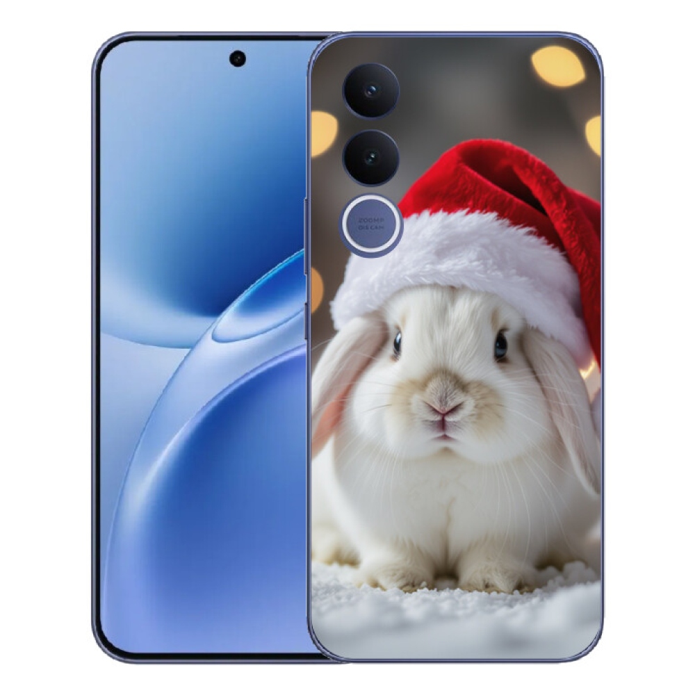 Gelový kryt mmCase na Vivo V70 FE - vánoční králík