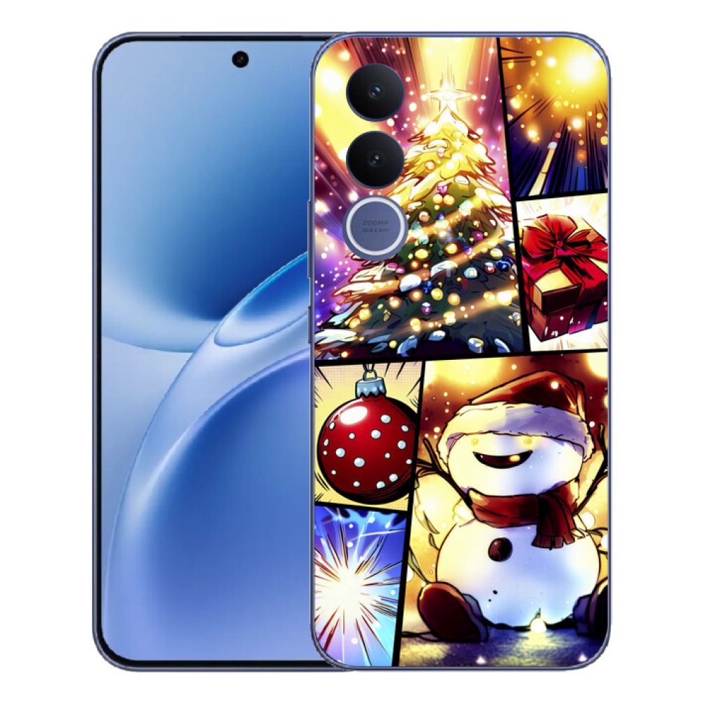 Gelový kryt mmCase na Vivo V70 FE - vánoční motivy 1