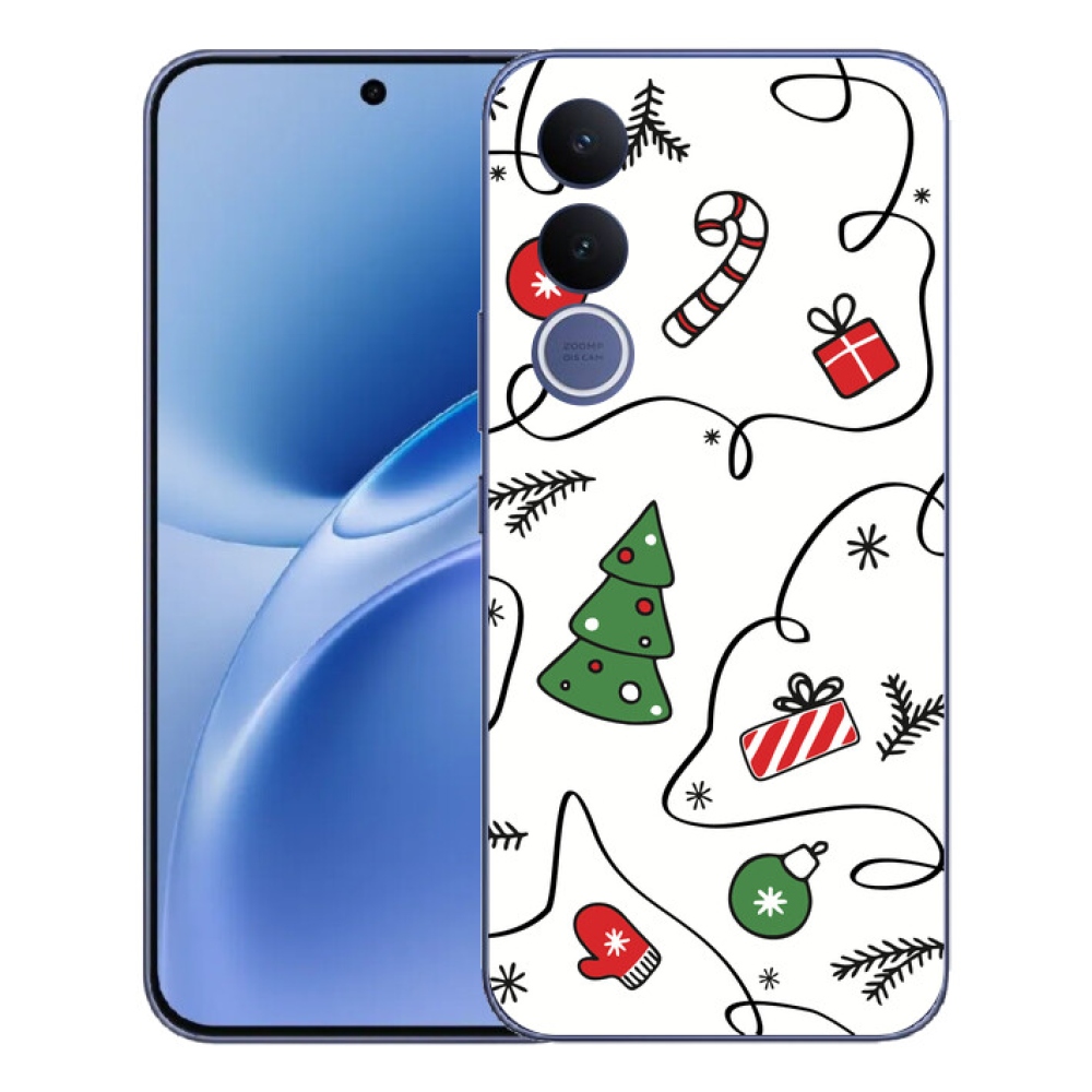 Gelový kryt mmCase na Vivo V70 FE - vánoční motivy