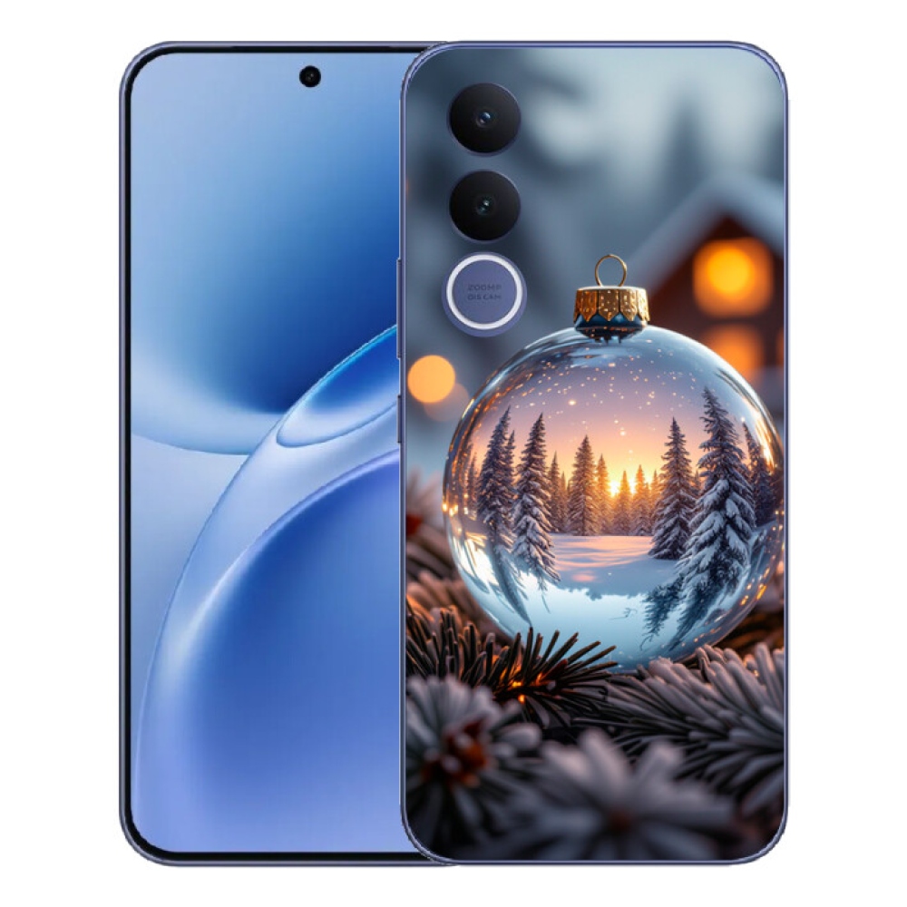 Gelový kryt mmCase na Vivo V70 FE - vánoční ozdoba