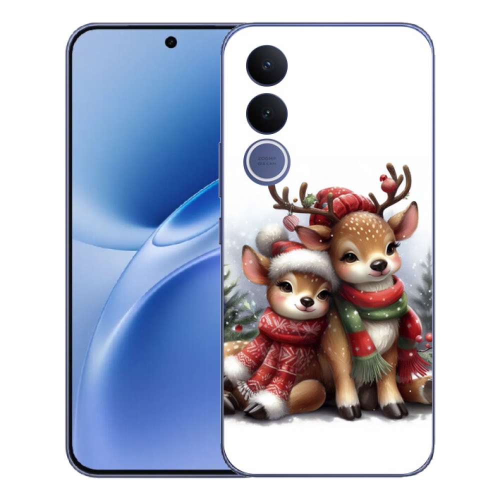 Gelový kryt mmCase na Vivo V70 FE - vánoční sobi