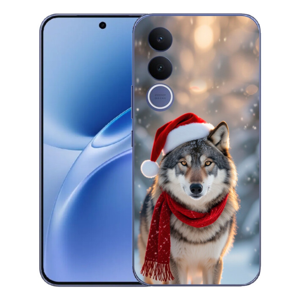 Gelový kryt mmCase na Vivo V70 FE - vánoční vlk