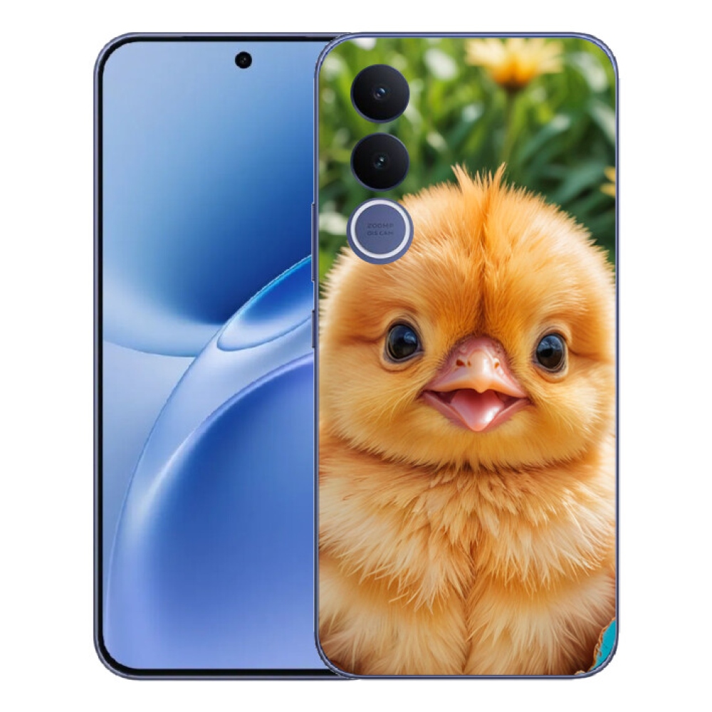 Gelový kryt mmCase na Vivo V70 FE - veselé kuřátko