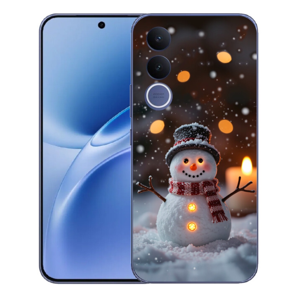 Gelový kryt mmCase na Vivo V70 FE - veselý sněhulák