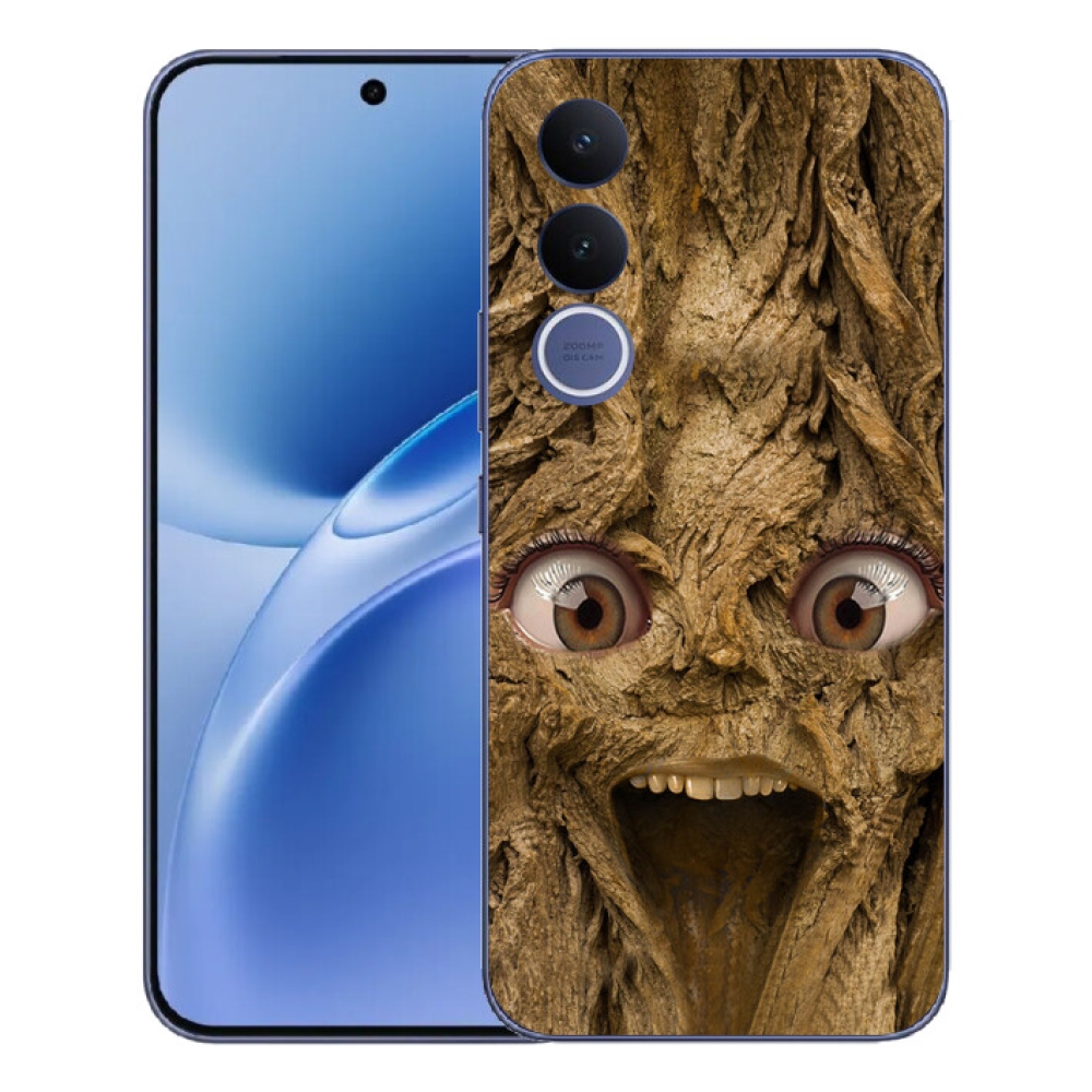 Gelový kryt mmCase na Vivo V70 FE - veselý strom s očima