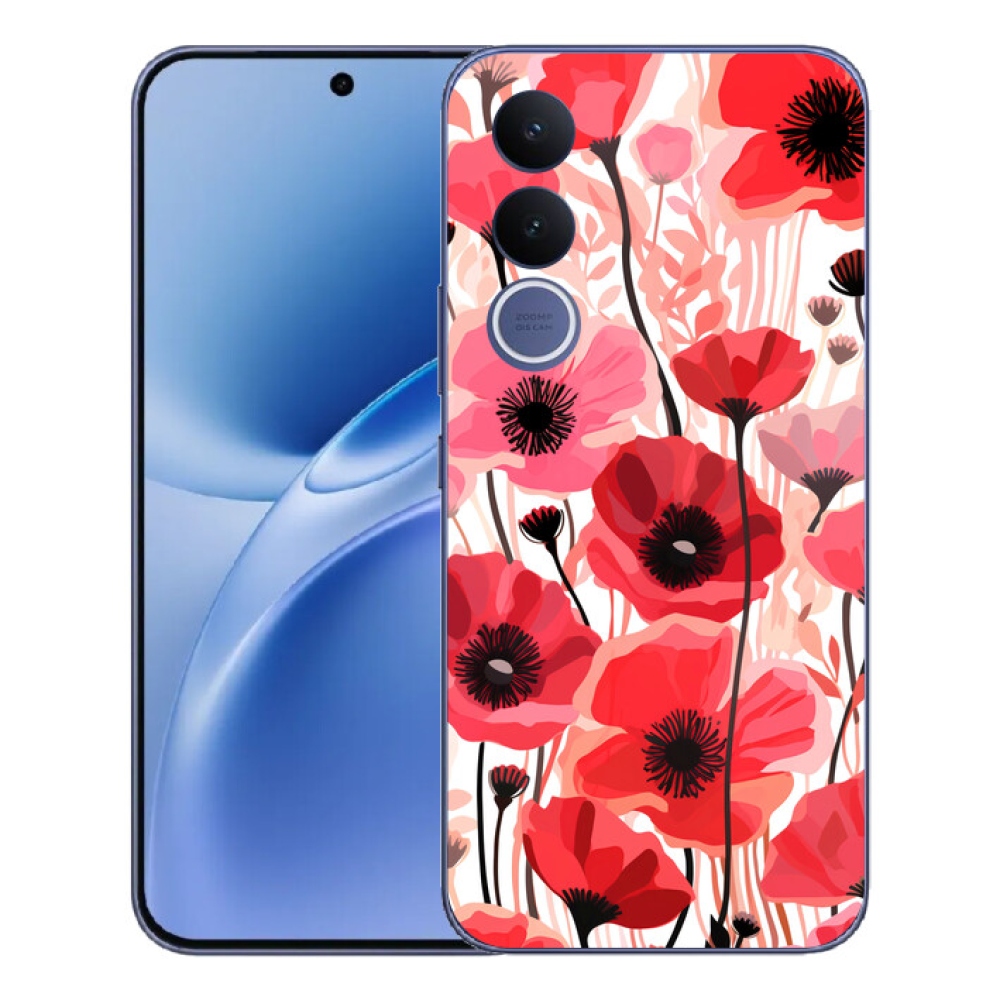 Gelový kryt mmCase na Vivo V70 FE - vlčí mák 1