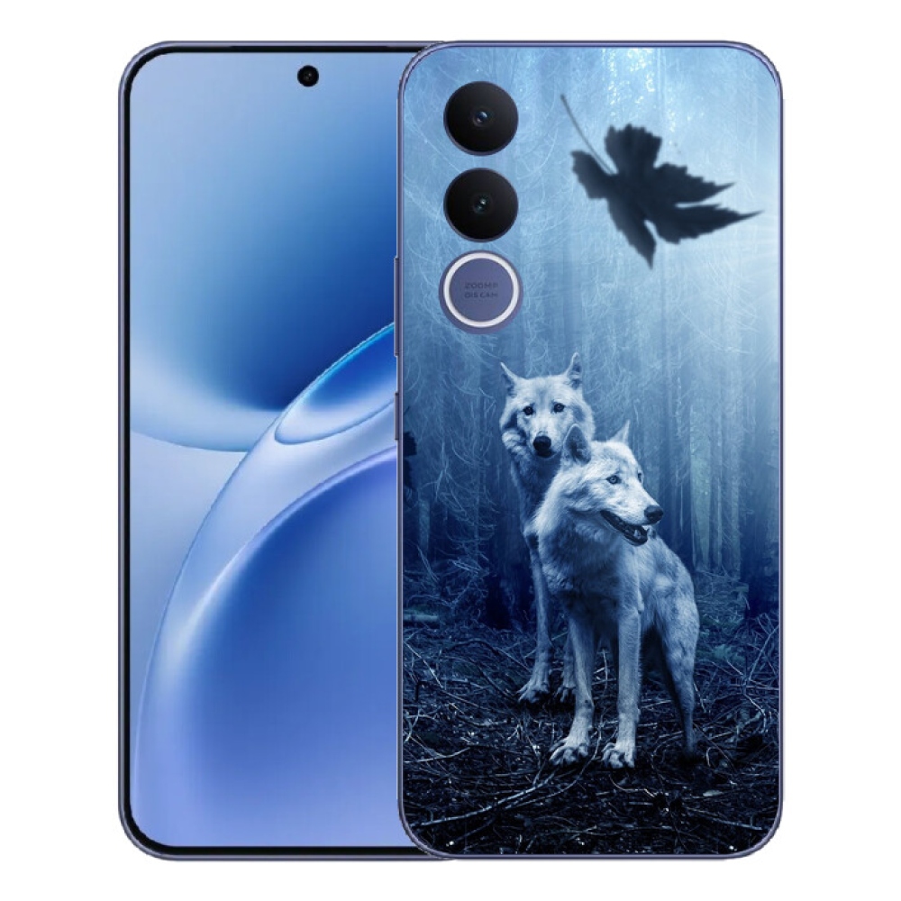 Gelový kryt mmCase na Vivo V70 FE - vlci v lese