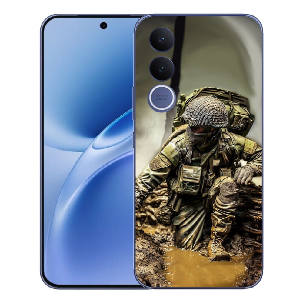 Gelový kryt mmCase na Vivo V70 FE - voják