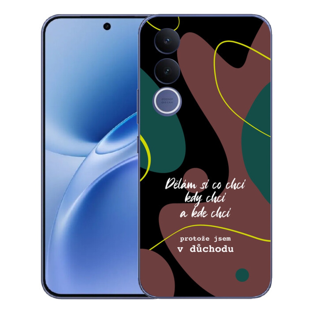 Gelový kryt mmCase na Vivo V70 FE - vtipný text 10 černé pozadí