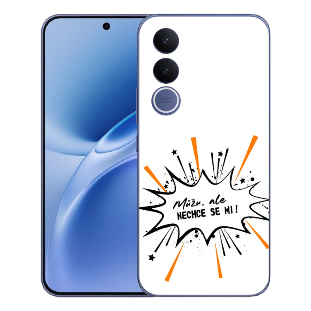 Gelový kryt mmCase na Vivo V70 FE - vtipný text 11 bílé pozadí