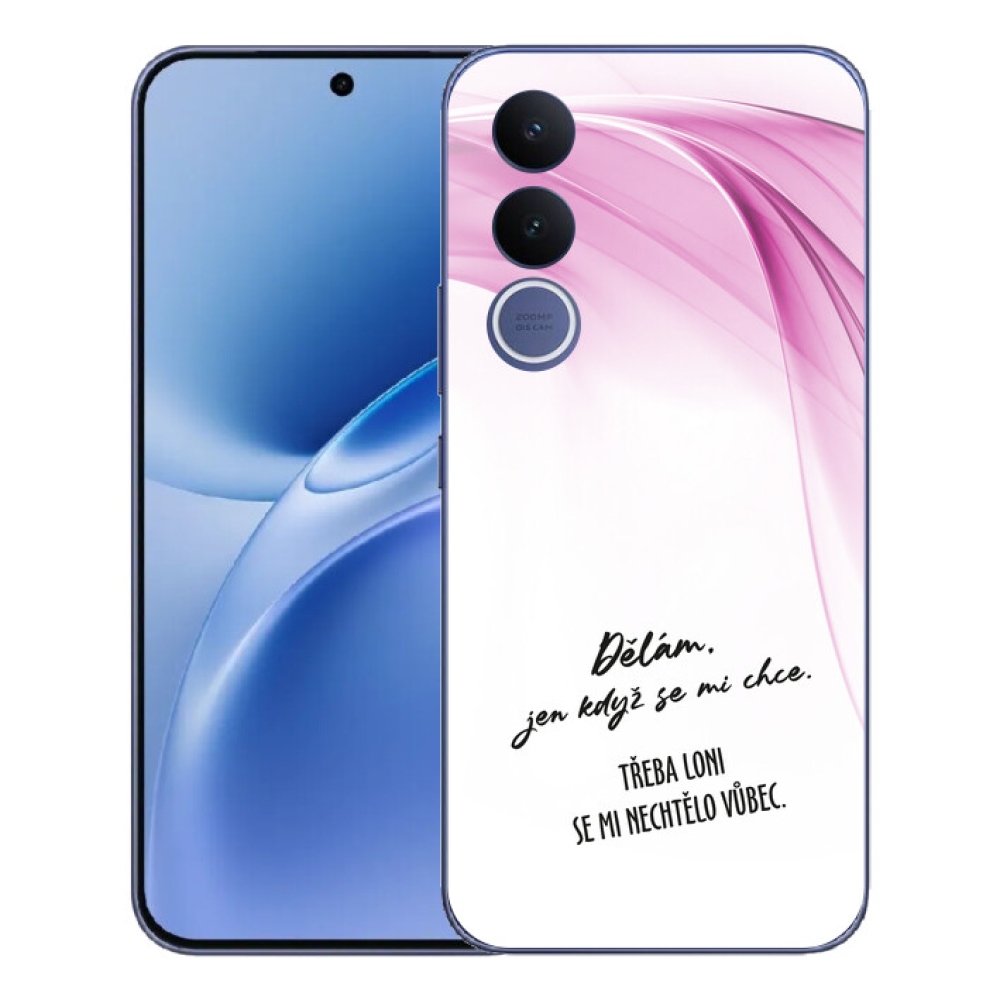Gelový kryt mmCase na Vivo V70 FE - vtipný text 12 bílé pozadí