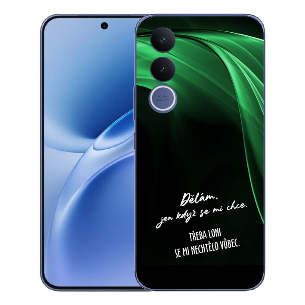 Gelový kryt mmCase na Vivo V70 FE - vtipný text 12 černé pozadí