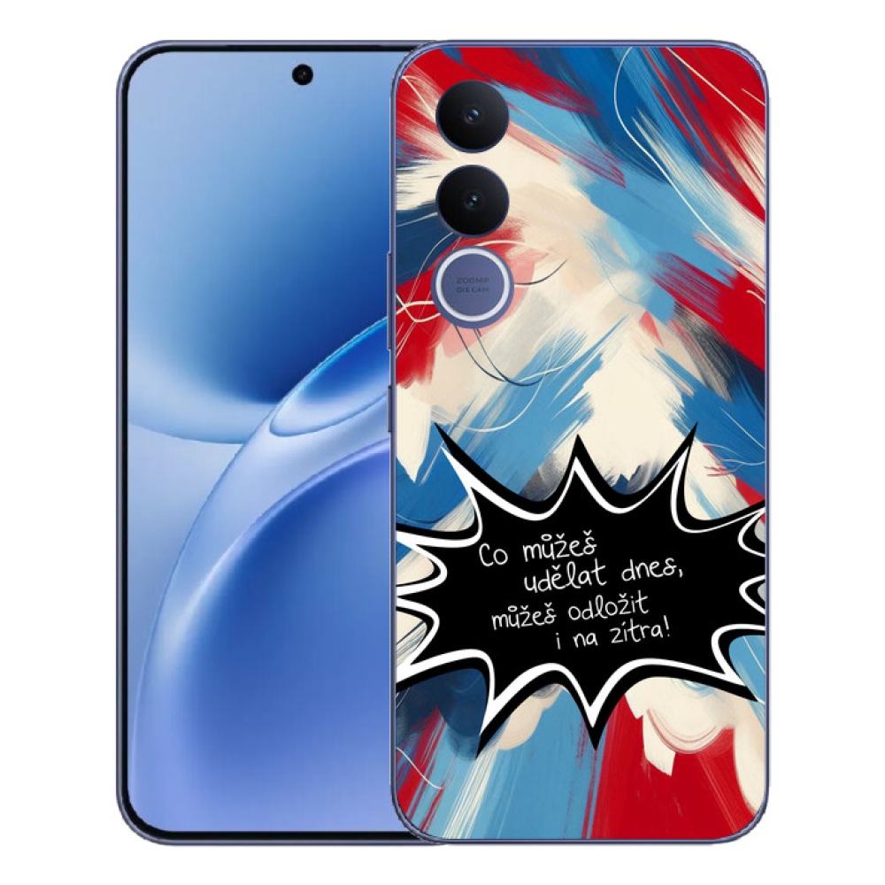 Gelový kryt mmCase na Vivo V70 FE - vtipný text 9 černé pozadí