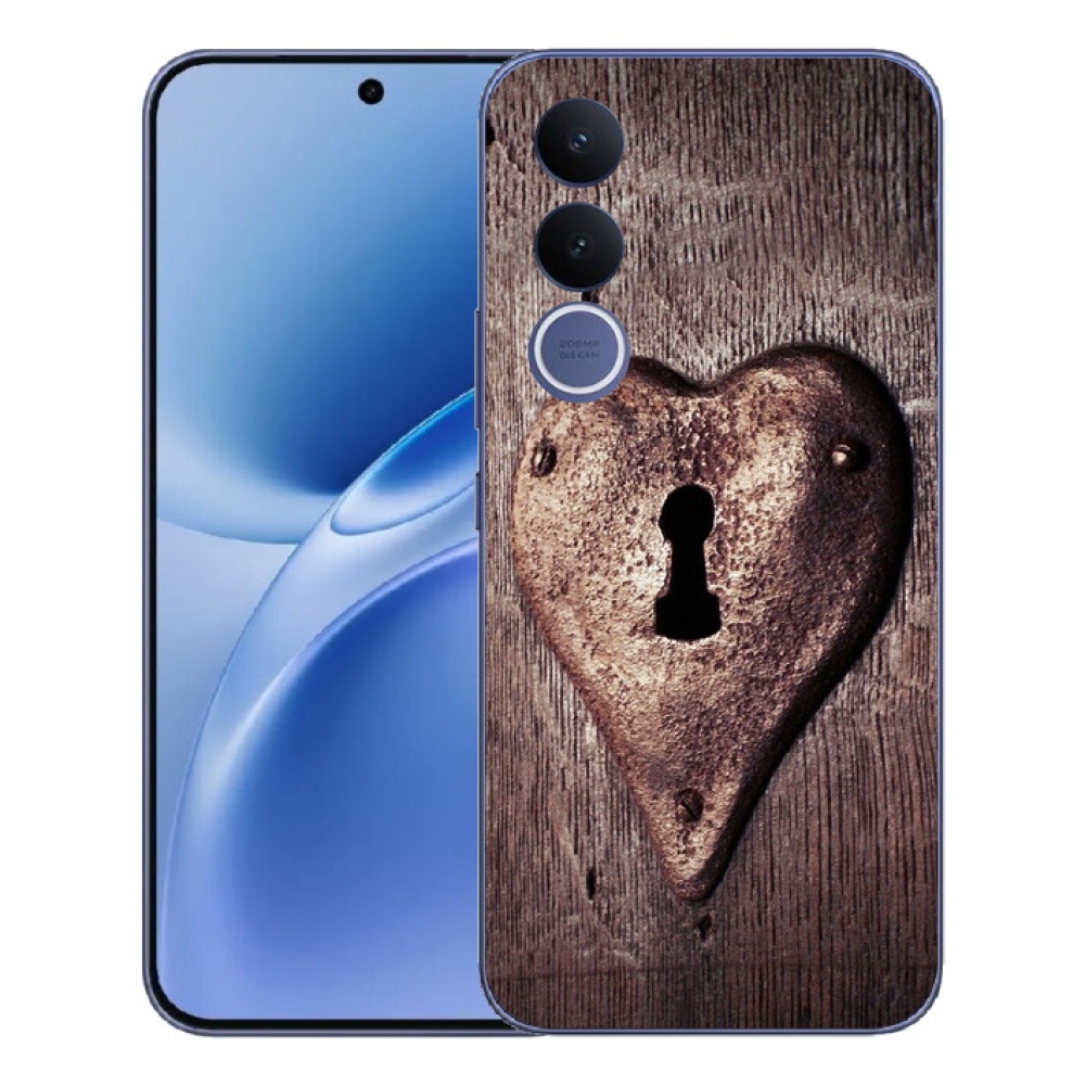 Gelový kryt mmCase na Vivo V70 FE - zámek ve tvaru srdce