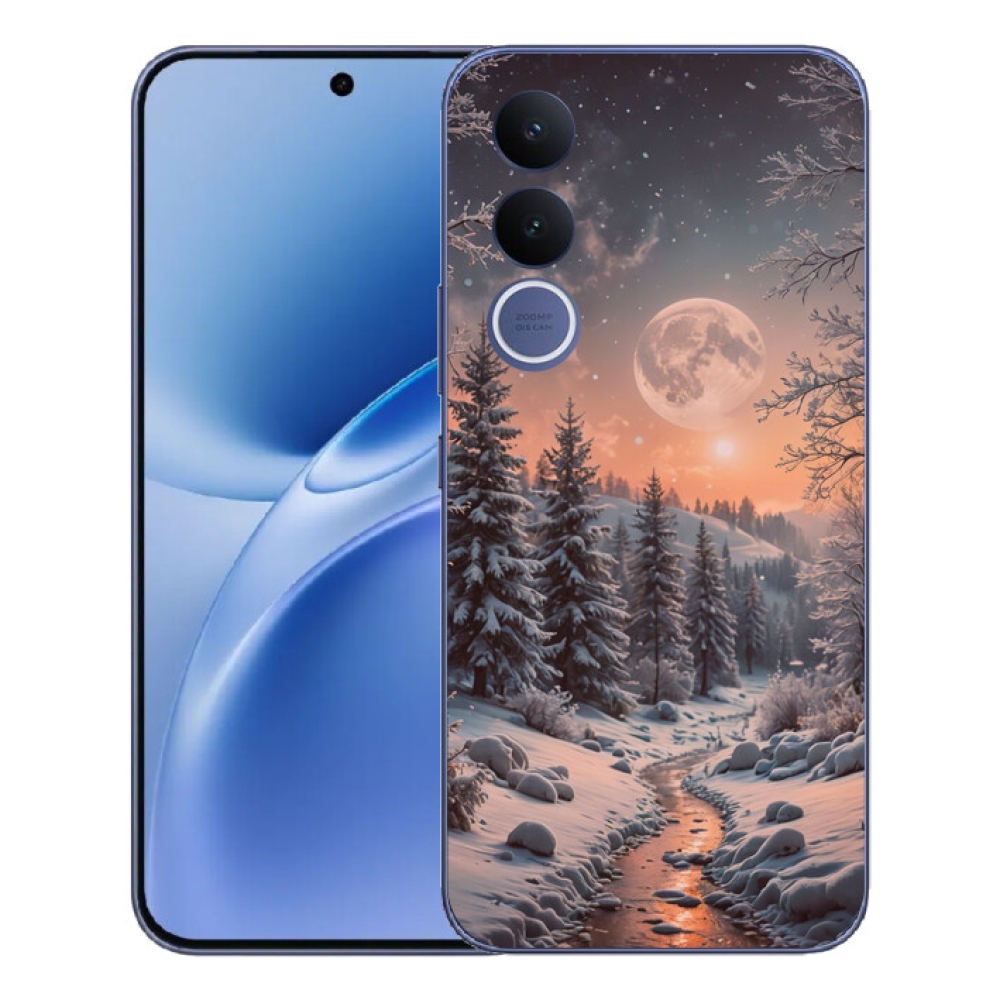 Gelový kryt mmCase na Vivo V70 FE - zimní krajina 2