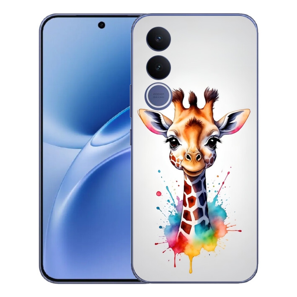 Gelový kryt mmCase na Vivo V70 FE - žirafa 1