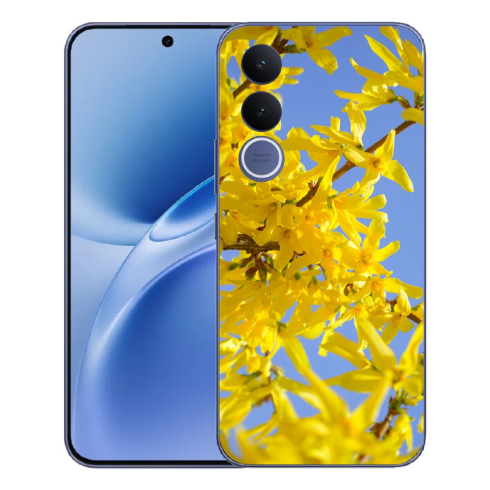 Gelový kryt mmCase na Vivo V70 FE - žluté květy