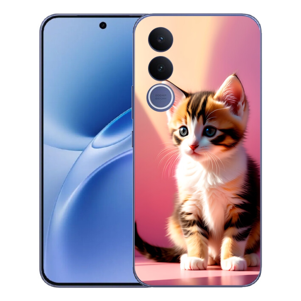 Gelový kryt mmCase na Vivo V70 FE - zvědavé kotě 2