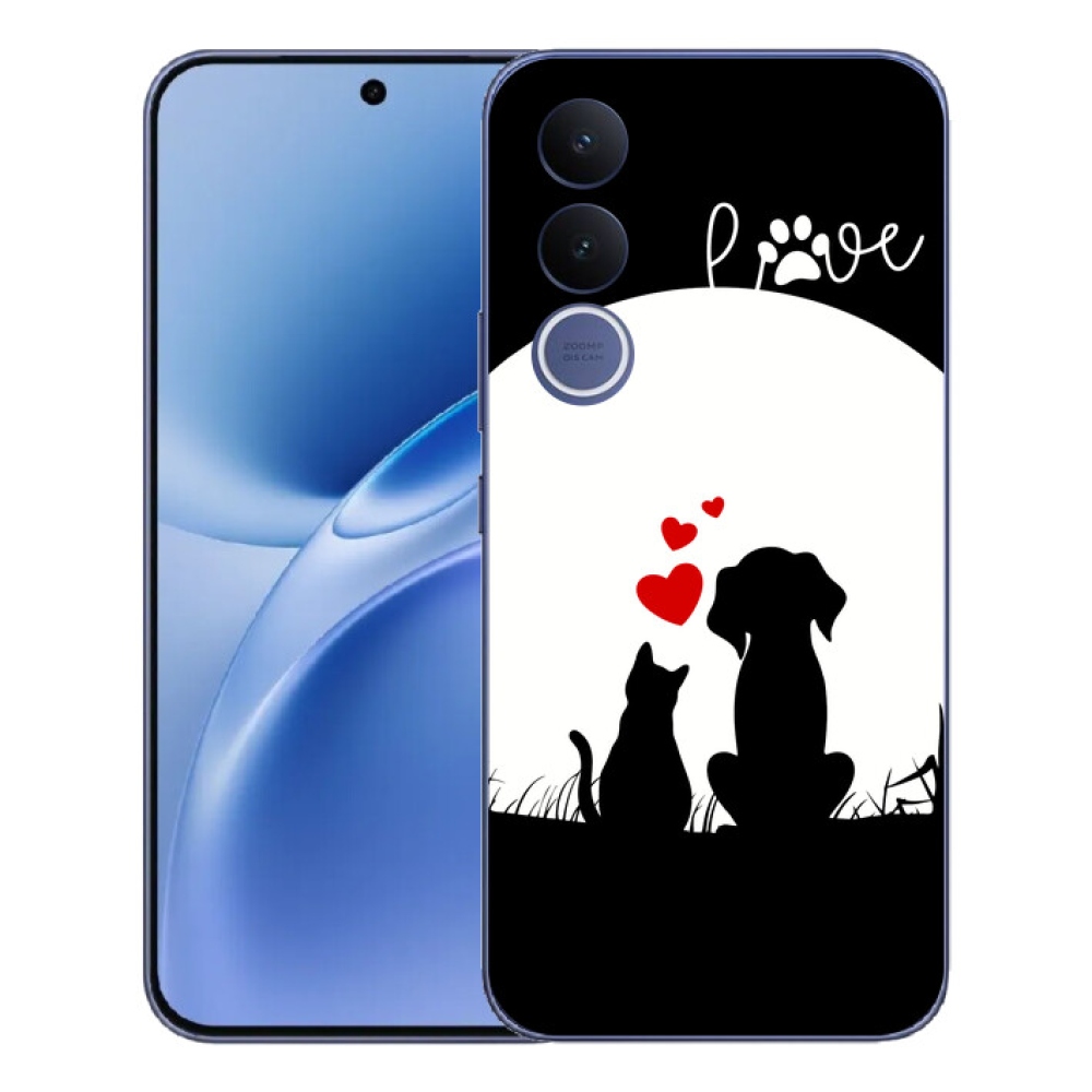 Gelový kryt mmCase na Vivo V70 FE - zvířecí láska