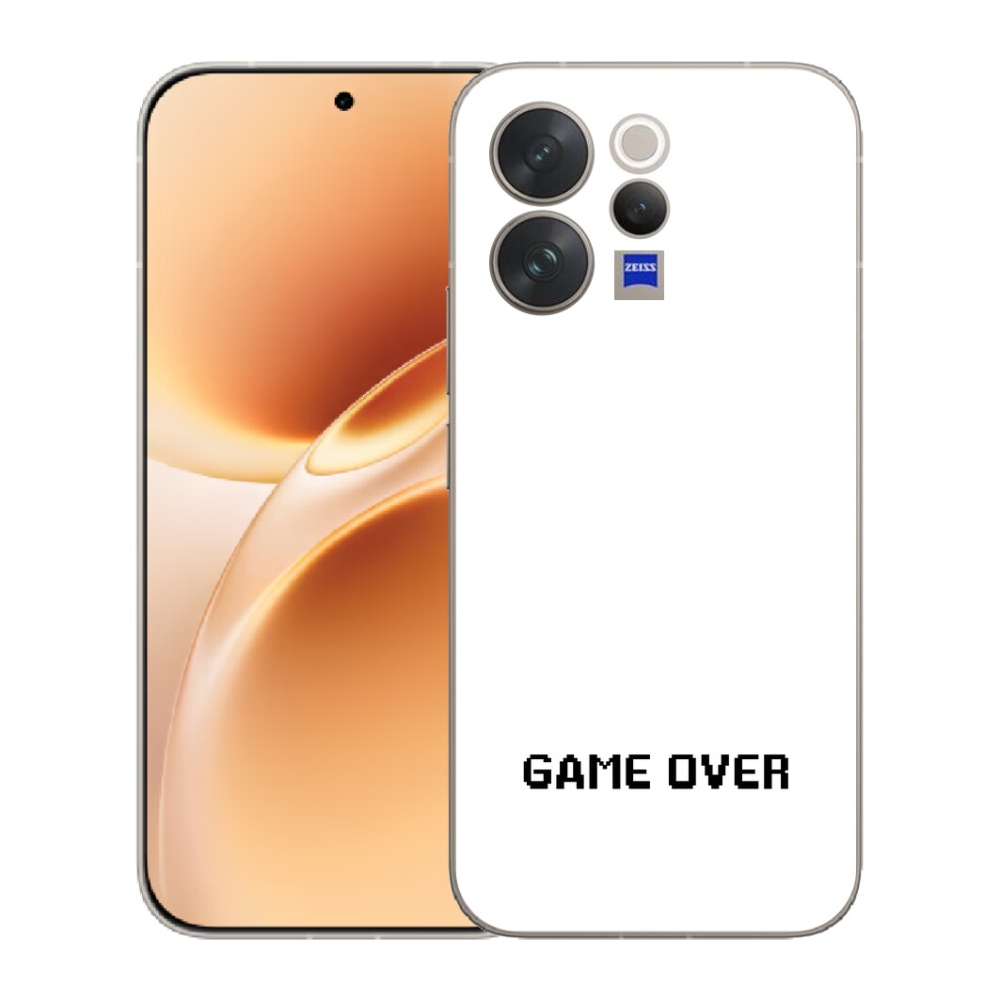 Gelový kryt mmCase na Vivo V70 - game over bílé pozadí