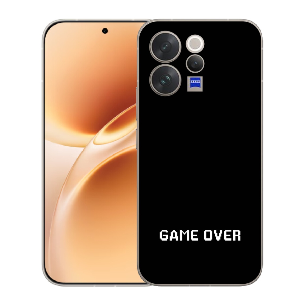 Gelový kryt mmCase na Vivo V70 - game over černé pozadí