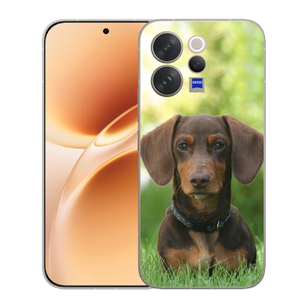 Gelový kryt mmCase na Vivo V70 - hnědý jezevčík