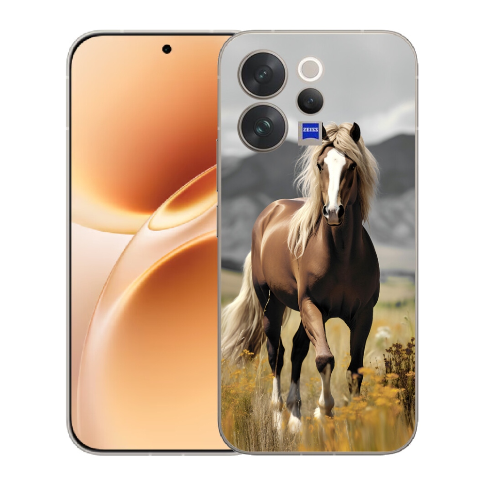 Gelový kryt mmCase na Vivo V70 - hnědý kůň 1