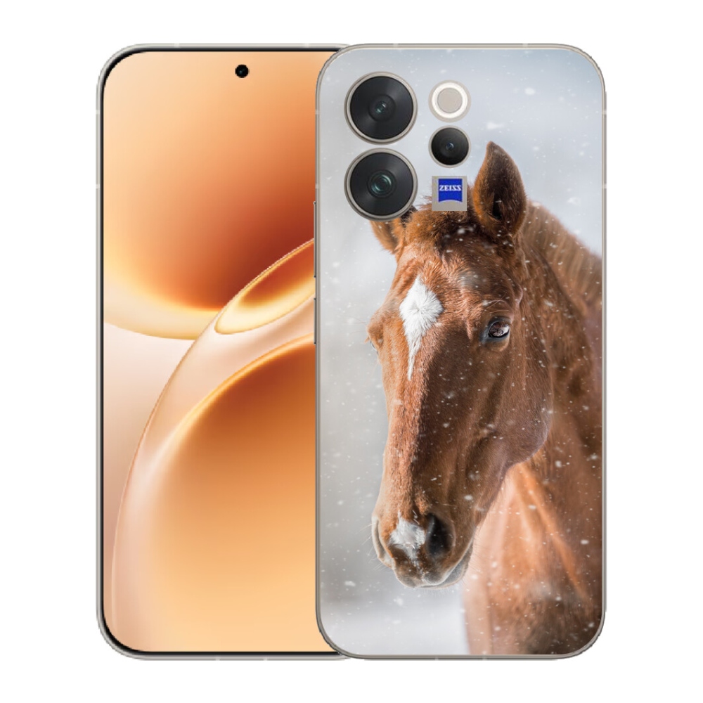 Gelový kryt mmCase na Vivo V70 - hnědý kůň 2