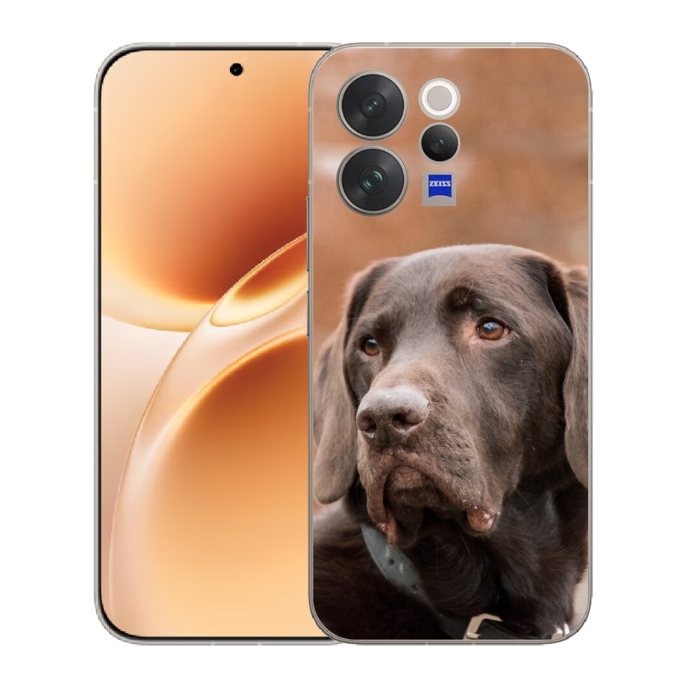 Gelový kryt mmCase na Vivo V70 - hnědý labrador