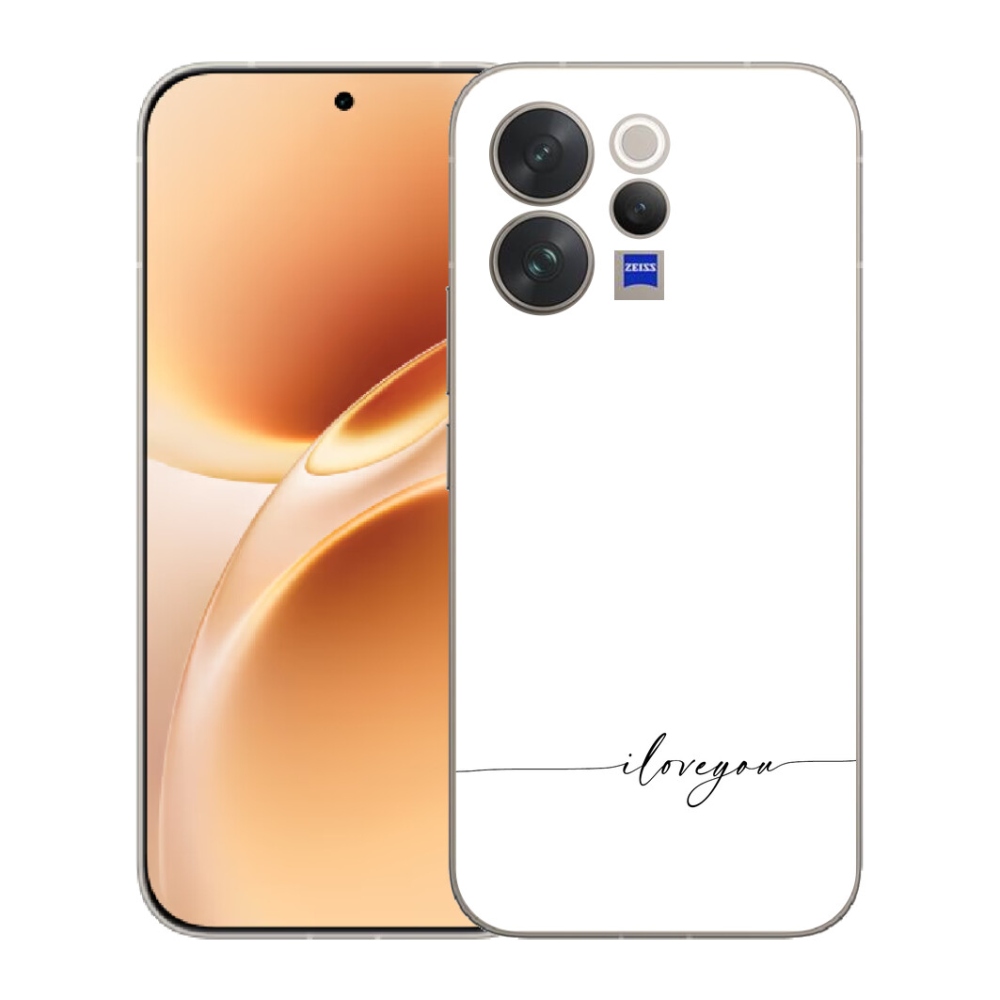 Gelový kryt mmCase na Vivo V70 - I love you bílé pozadí