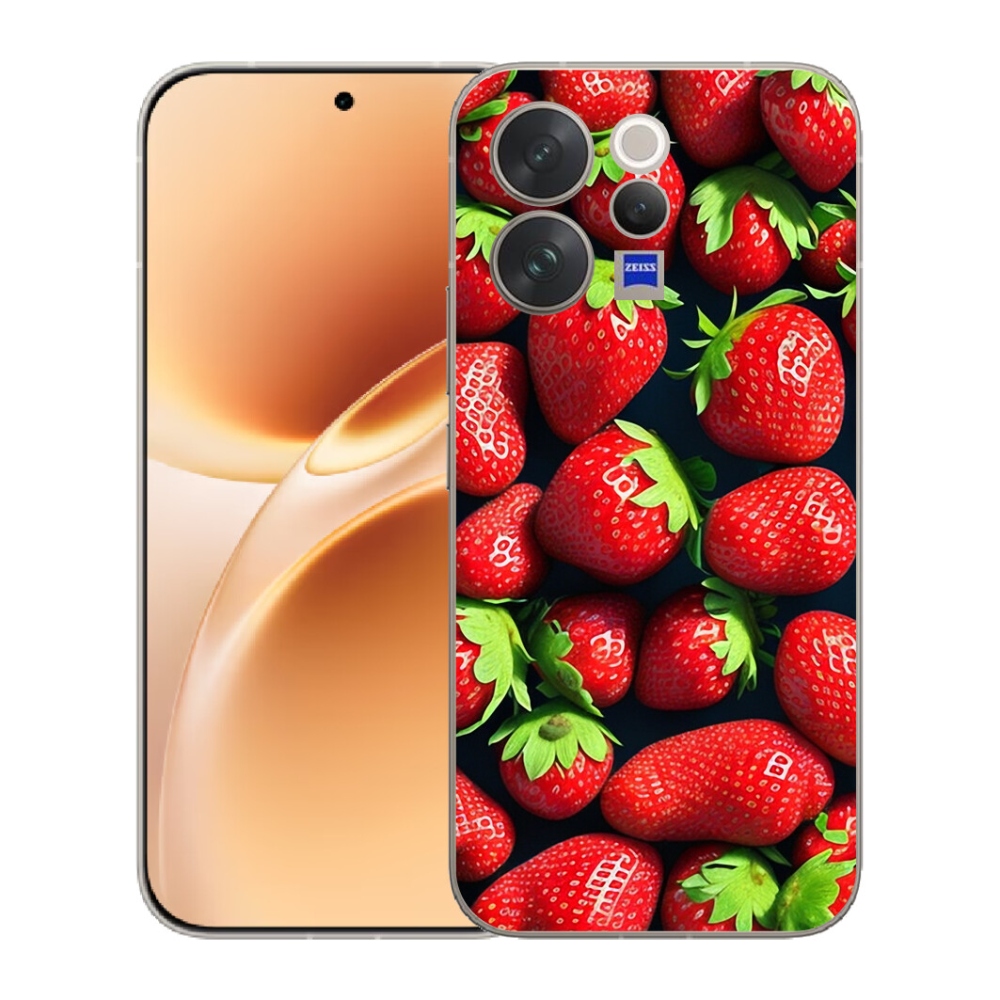 Gelový kryt mmCase na Vivo V70 - jahody