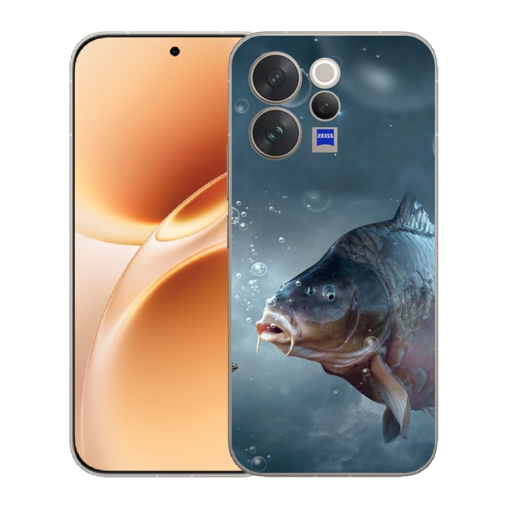 Gelový kryt mmCase na Vivo V70 - kapr a bublinky