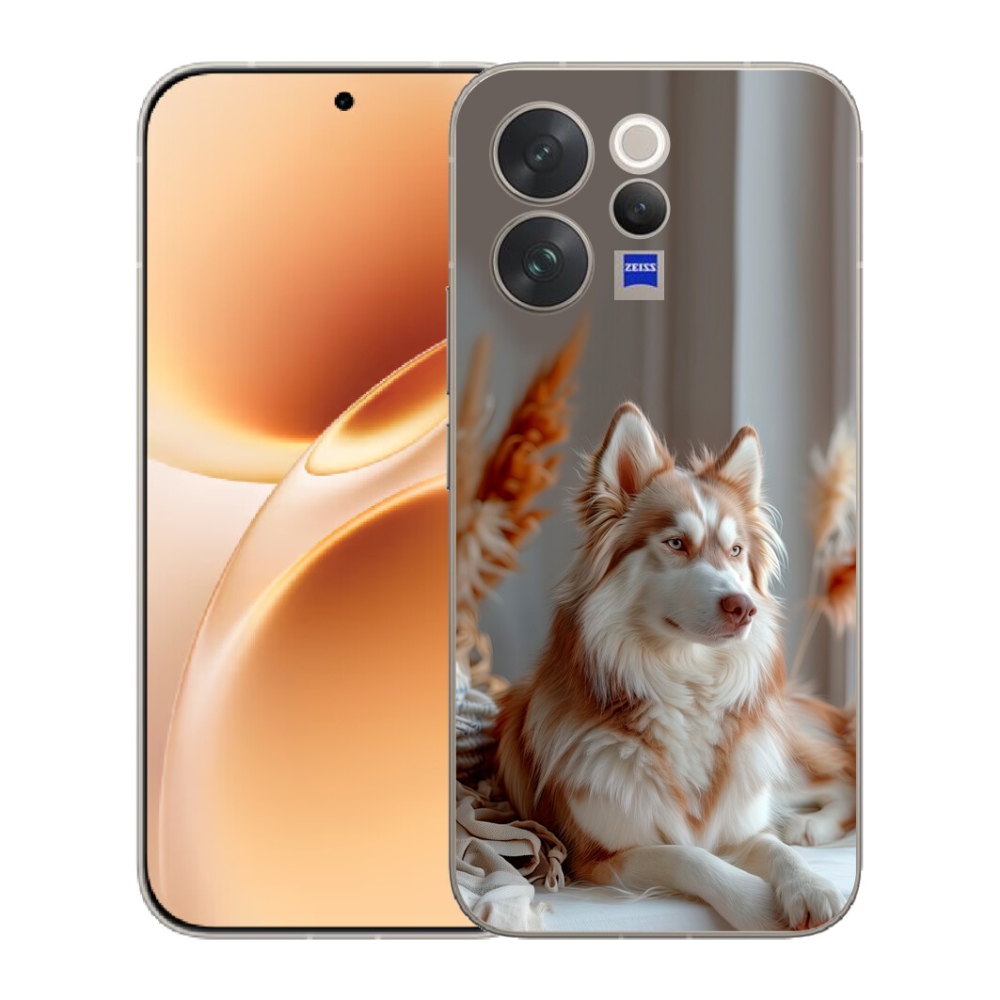 Gelový kryt mmCase na Vivo V70 - klidný sibiřský husky