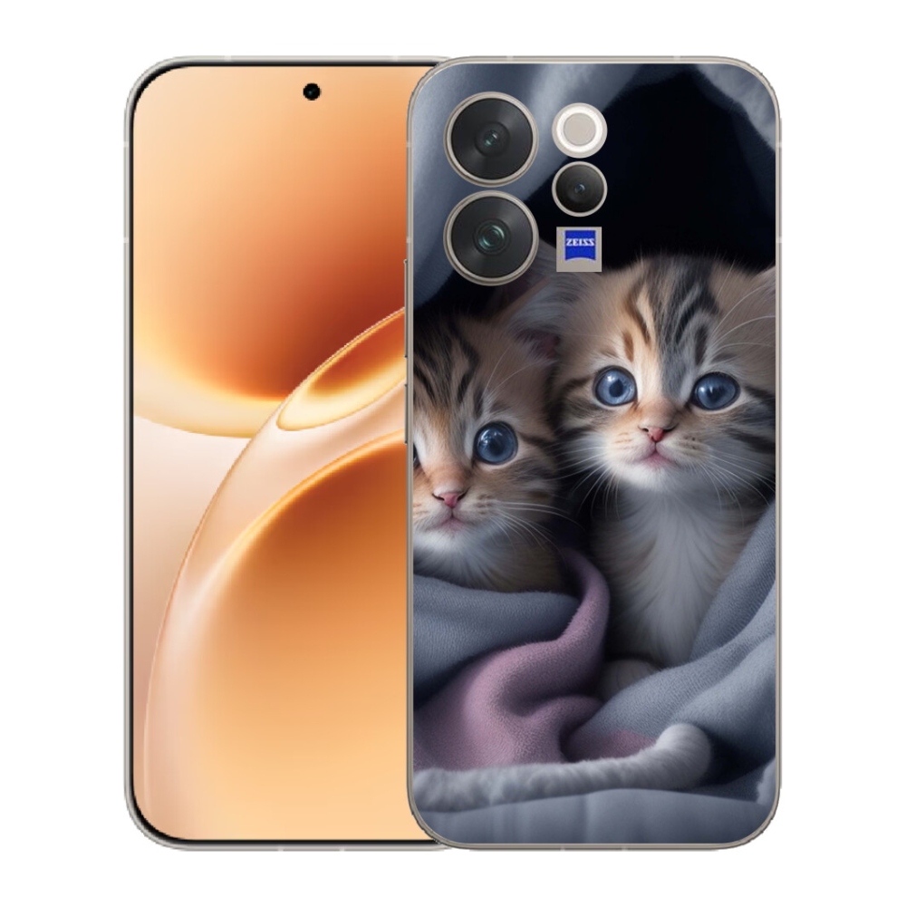 Gelový kryt mmCase na Vivo V70 - kočičí duo 2