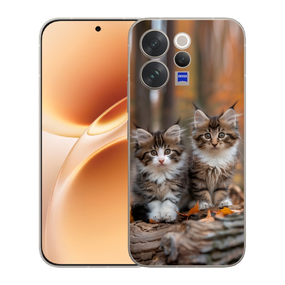 Gelový kryt mmCase na Vivo V70 - kočičí duo 3