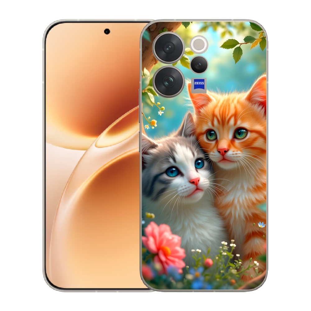 Gelový kryt mmCase na Vivo V70 - kočičí láska 2