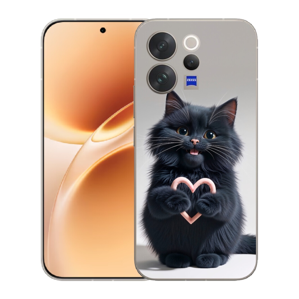 Gelový kryt mmCase na Vivo V70 - kočičí láska 3