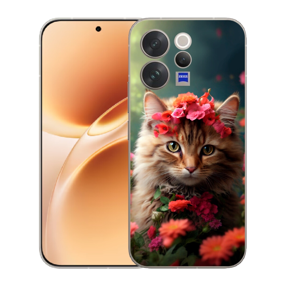 Gelový kryt mmCase na Vivo V70 - kočíčí princezna