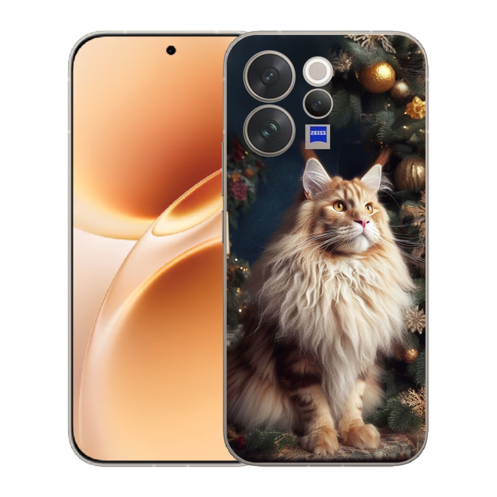 Gelový kryt mmCase na Vivo V70 - kočka u stromku