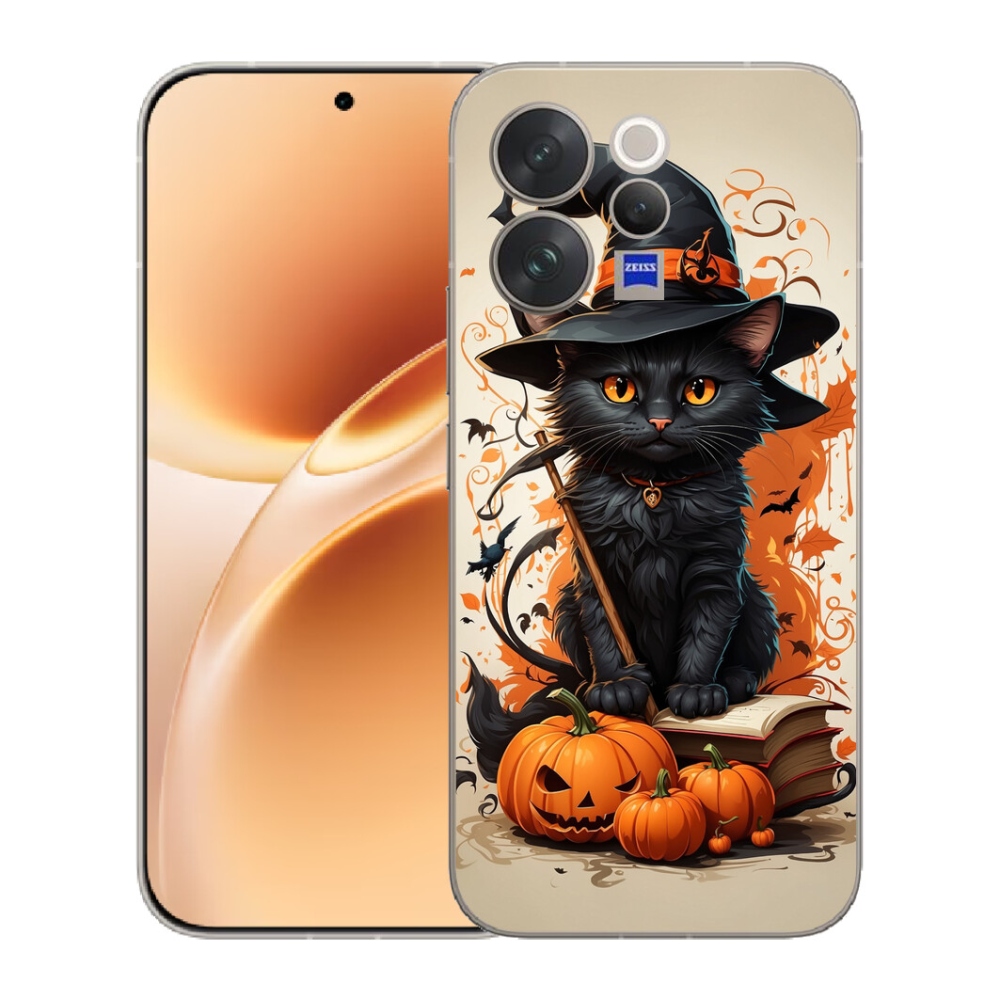 Gelový kryt mmCase na Vivo V70 - kocour čaroděj