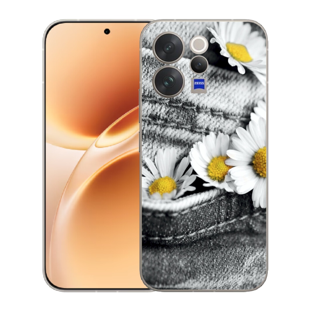 Gelový kryt mmCase na Vivo V70 - kopretiny