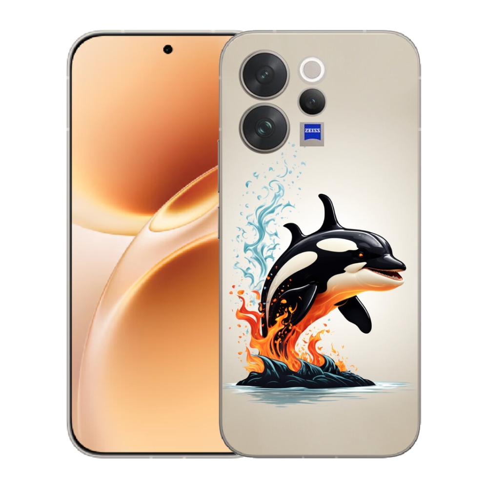 Gelový kryt mmCase na Vivo V70 - kosatka