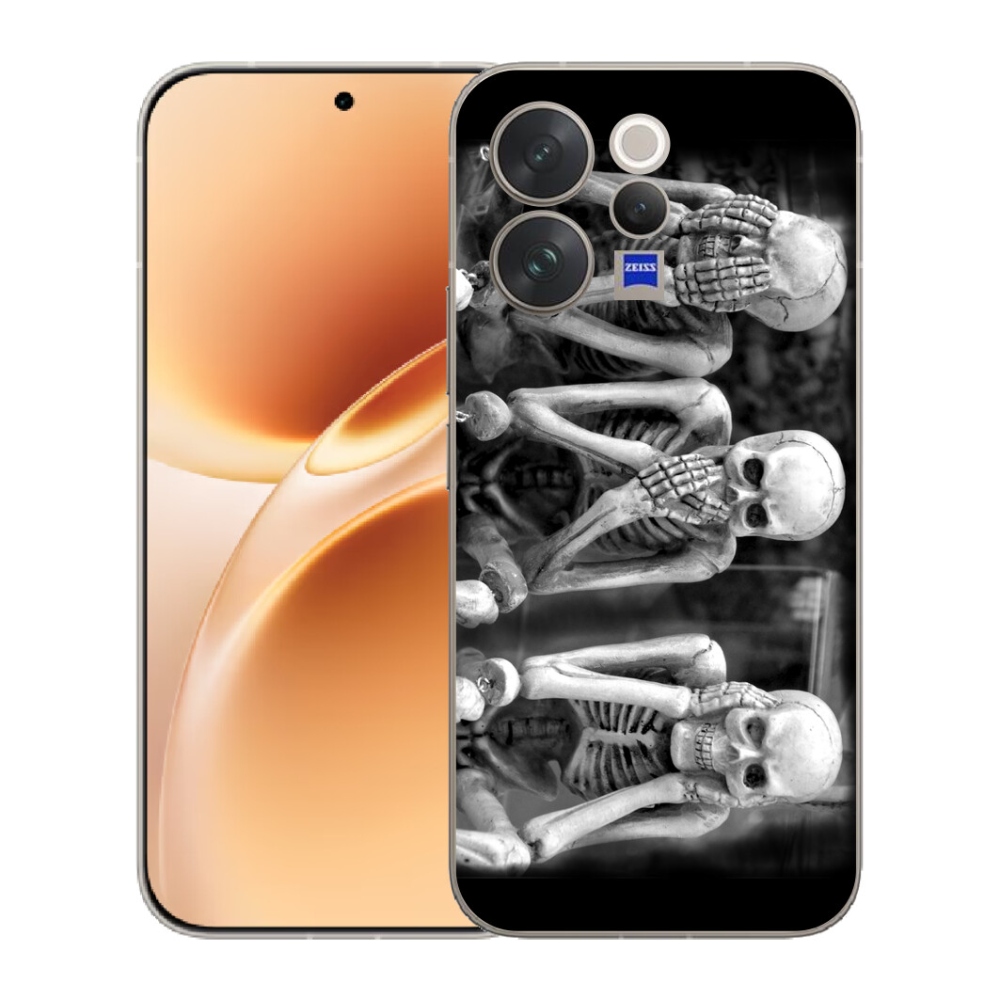 Gelový kryt mmCase na Vivo V70 - kostlivci