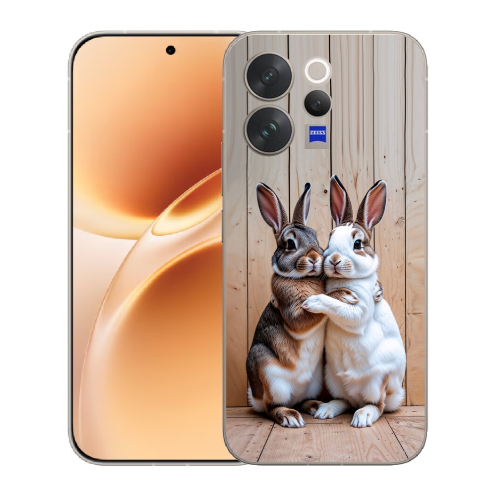 Gelový kryt mmCase na Vivo V70 - králičí pár