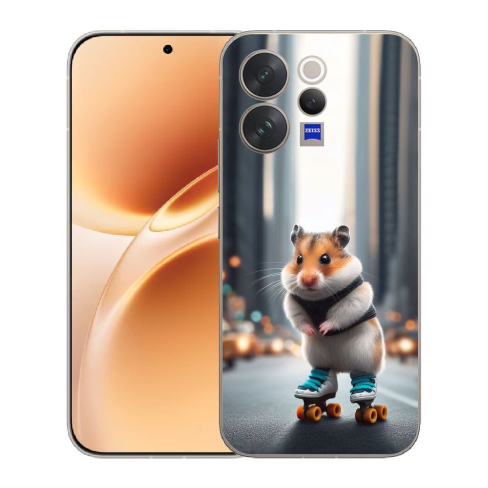 Gelový kryt mmCase na Vivo V70 - křeček na bruslích