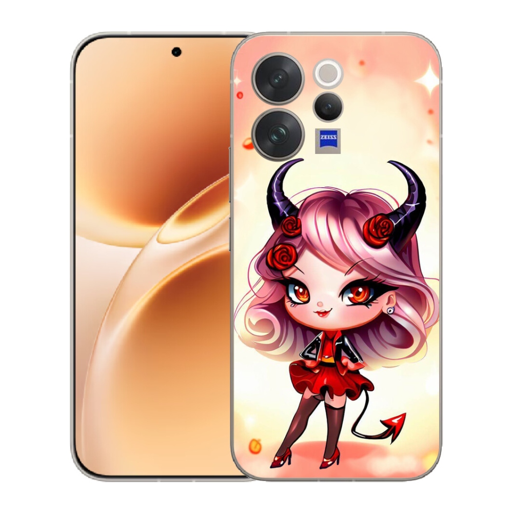Gelový kryt mmCase na Vivo V70 - kreslená čertice
