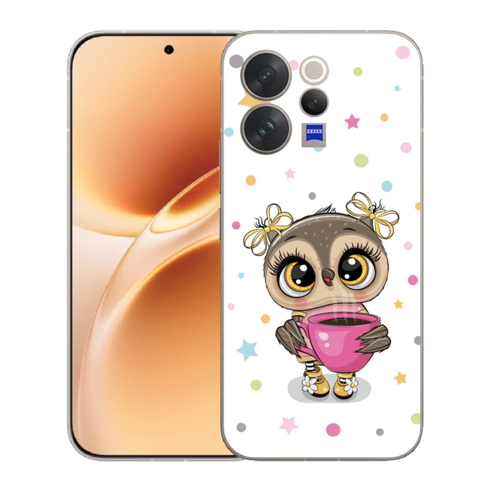 Gelový kryt mmCase na Vivo V70 - kreslená sovička